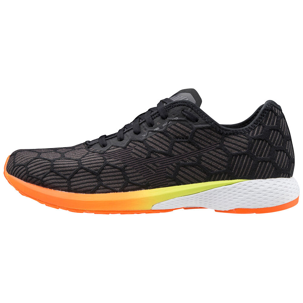 Sapatilhas Running Mizuno Wave Aero 18 - Homem - Pretas/Laranja - AFUDB3269